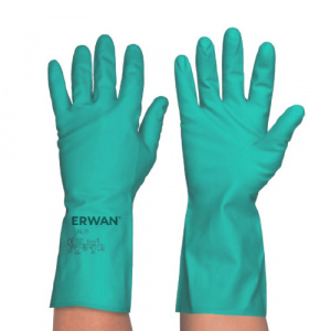 ERWAN™ Solvent Resistance Gloves Nitren Gloves, Green, ENN1